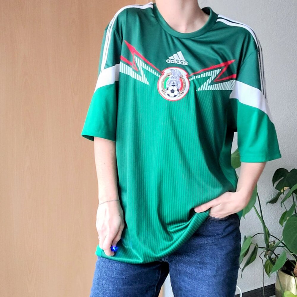 Adidas Green Mexico National Team 2013/2014 Soccer Futball Climacool Jersey - Picture 9 of 9